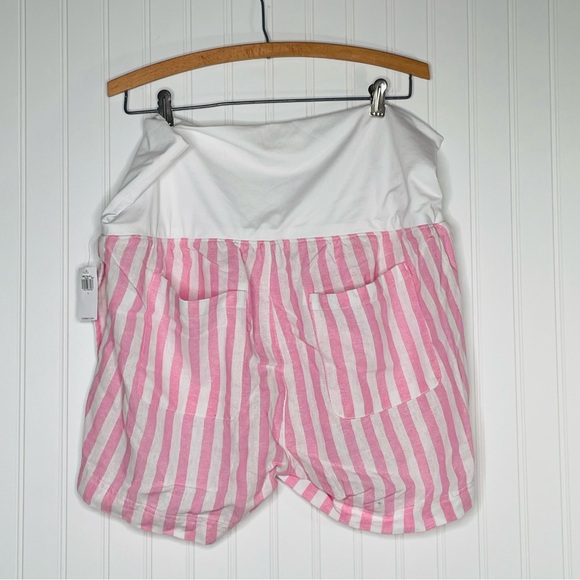 Old Navy Maternity Rollover-Waist Linen Blend Shorts - Picture 5 of 7